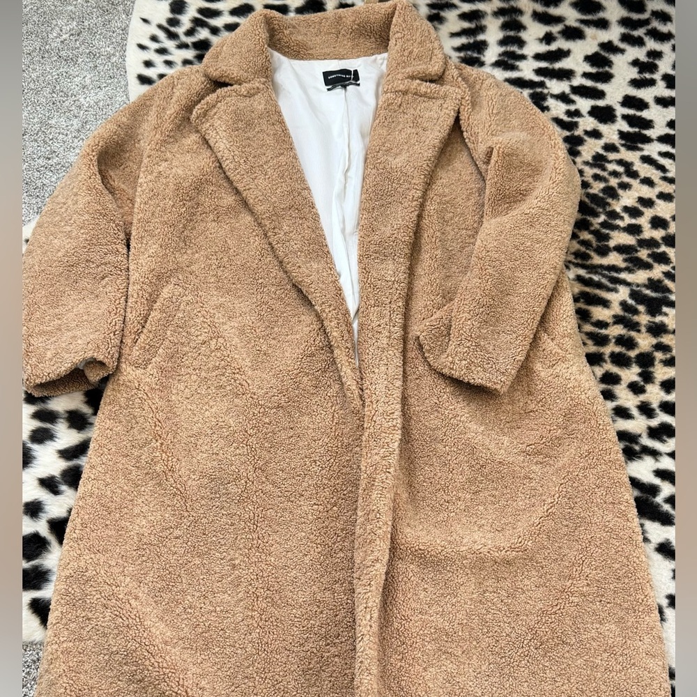 Something Navy Tan Teddy Jacket - image 5